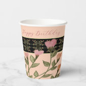 サンゴとピンクのフローラ 紙コップ (裏面)