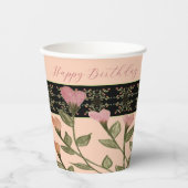 サンゴとピンクのフローラ 紙コップ (正面)