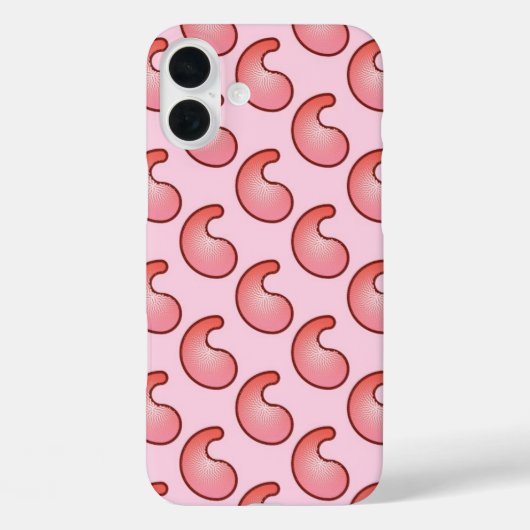 サンゴとピンクのペイズリー模様 Case-Mate iPhoneケース (裏面)
