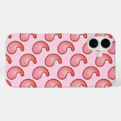 サンゴとピンクのペイズリー模様 Case-Mate iPhoneケース (裏面 (横))