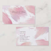 サンゴとピンクの水の色が飛び散る 名刺 (正面/裏面)