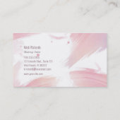 サンゴとピンクの水の色が飛び散る 名刺 (裏面)