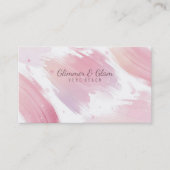 サンゴとピンクの水の色が飛び散る 名刺 (正面)