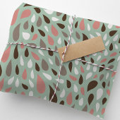 サンゴとミントの雨粒のパターン 薄葉紙