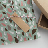 サンゴとミントの雨粒のパターン 薄葉紙