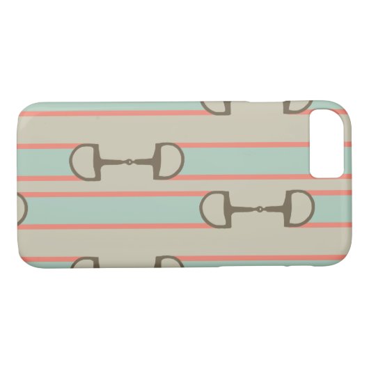 サンゴとミントウマのリボン模様 Case-Mate iPhoneケース (裏面(横))