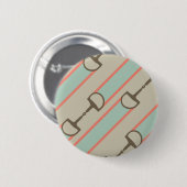 サンゴとミント馬ビットリボンパターン 缶バッジ (正面&裏面)