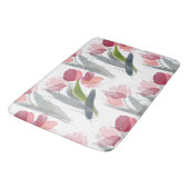 サンゴとモーヴェのイメージに巨大なチューリップ澄ん バスマット (アングル)