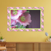 サンゴとライムグリーン キャンバスプリント (インサイチュ (リビング))