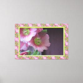 サンゴとライムグリーン キャンバスプリント