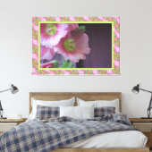 サンゴとライムグリーン キャンバスプリント (インサイチュ (寝室))