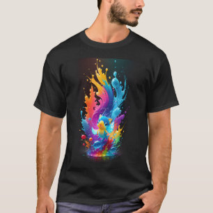 サンゴと一緒に海の底にいるタツノオトシゴ Tシャツ
