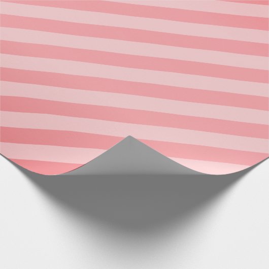 サンゴと対角のストライプ ラッピングペーパー (角)