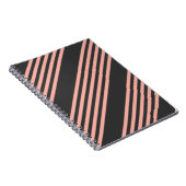 サンゴと木炭5型ストライプ模様 ノートブック (右側)