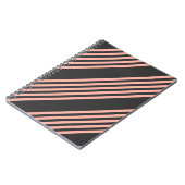 サンゴと木炭5型ストライプ模様 ノートブック (左側)