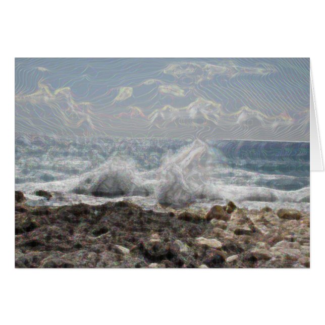 サンゴと波 (正面横)