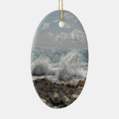 サンゴと波 セラミックオーナメント (右)