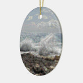 サンゴと波 セラミックオーナメント (左)