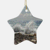 サンゴと波 セラミックオーナメント (右)