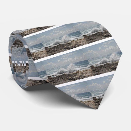 サンゴと波 ネクタイ (ロール)