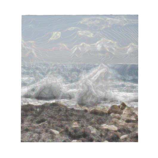 サンゴと波 ノートパッド (正面)