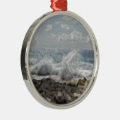 サンゴと波 メタルオーナメント (右)