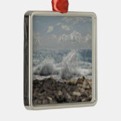 サンゴと波 メタルオーナメント (右)