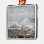 サンゴと波 メタルオーナメント (左)