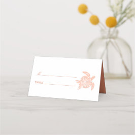 サンゴと海亀のビーチウェディング プレイスカード