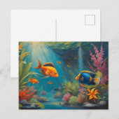サンゴと海藻が海する熱帯魚 ポストカード (正面/裏面)