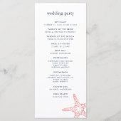 サンゴと海軍のヒトデ結婚ィッシュの式典プログラム プログラム (裏面)