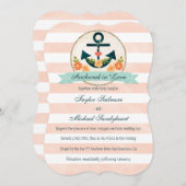 サンゴと海軍航海の結婚の 招待状 (正面/裏面)