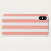 サンゴと白いキャンディストライプー Case-Mate iPhoneケース (裏面(横))