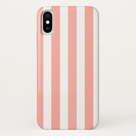 サンゴと白いキャンディストライプー Case-Mate iPhoneケース (裏面)