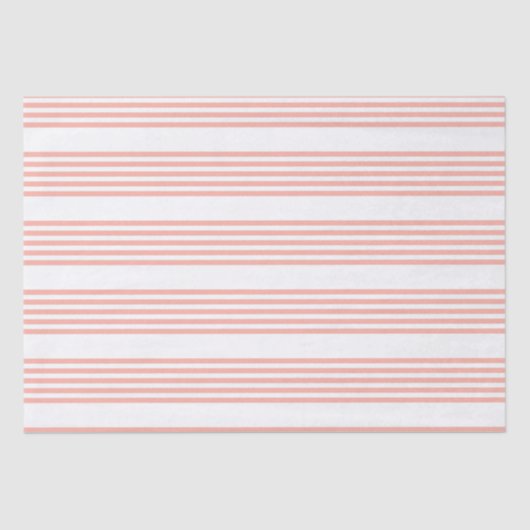 サンゴと白い5つのストライプパターン 薄葉紙 (正面)