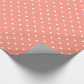 サンゴと白の水玉模様 ラッピングペーパー (角)