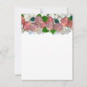 サンゴと白の花束の花模様返信カード 出欠カード (裏面)