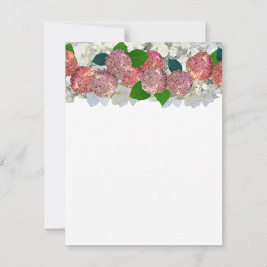 サンゴと白の花束の花模様返信カード 出欠カード (裏面)