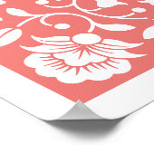 サンゴと白の花 ポスター (角)