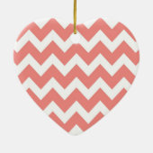 サンゴと白シェブロン セラミックオーナメント (裏面)