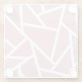 サンゴと白モザイク模様 ガラスコースター (裏面)