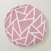 サンゴと白モザイク模様 ラウンドクッション (裏面)