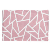 サンゴと白モザイク模様 枕カバー (裏面)