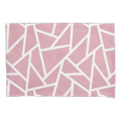 サンゴと白モザイク模様 枕カバー (正面)