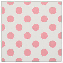 サンゴと白水玉模様 ファブリック