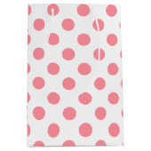 サンゴと白水玉模様 ミディアムペーパーバッグ (正面)