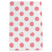 サンゴと白水玉模様 ミディアムペーパーバッグ (裏面)