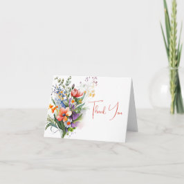 サンゴと紫の野花ありがとうございました 招待状