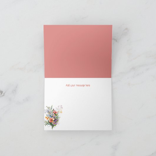 サンゴと紫の野花ありがとうございました 招待状 (内部)