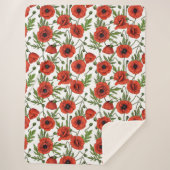 サンゴと茶色のケシ畑 シェルパブランケット (正面)